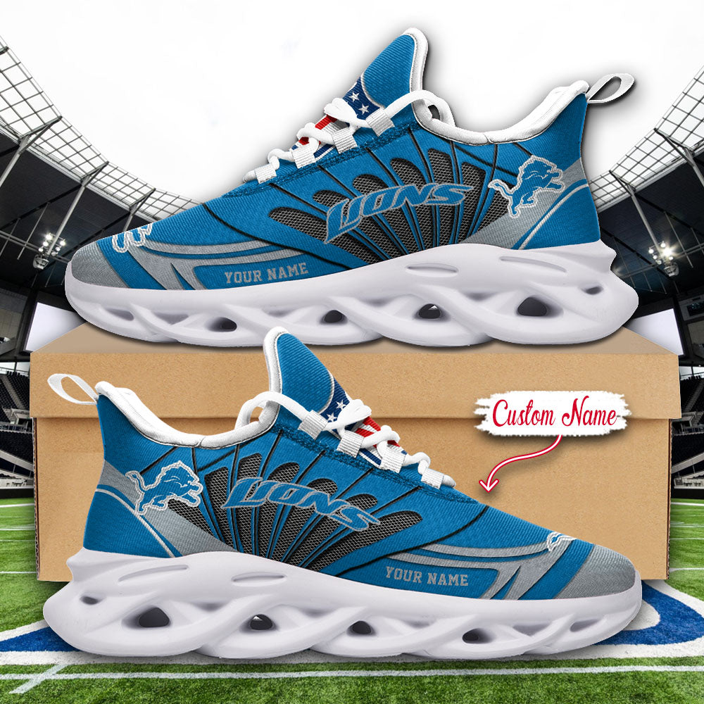 Ideafootwear Detroit Lions NFL Max Soul Shoes Sneakers For Men And Women