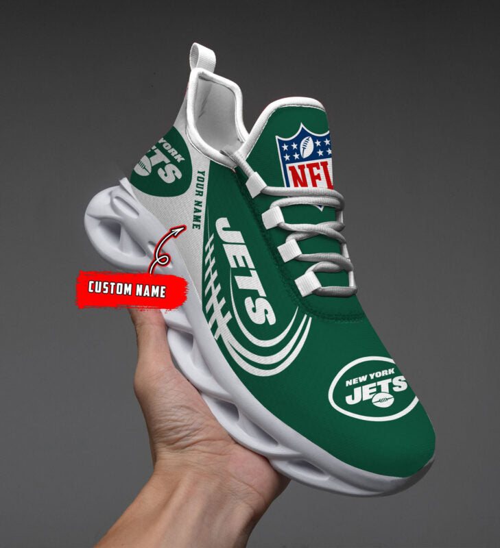 Ideafootwear New York Jets Max Soul Shoes Sneakers For Men And Women