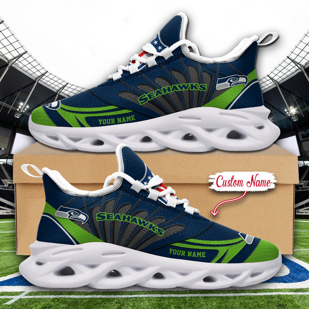 Ideafootwear Seattle Seahawks NFL Max Soul Shoes Sneakers For Men And Women