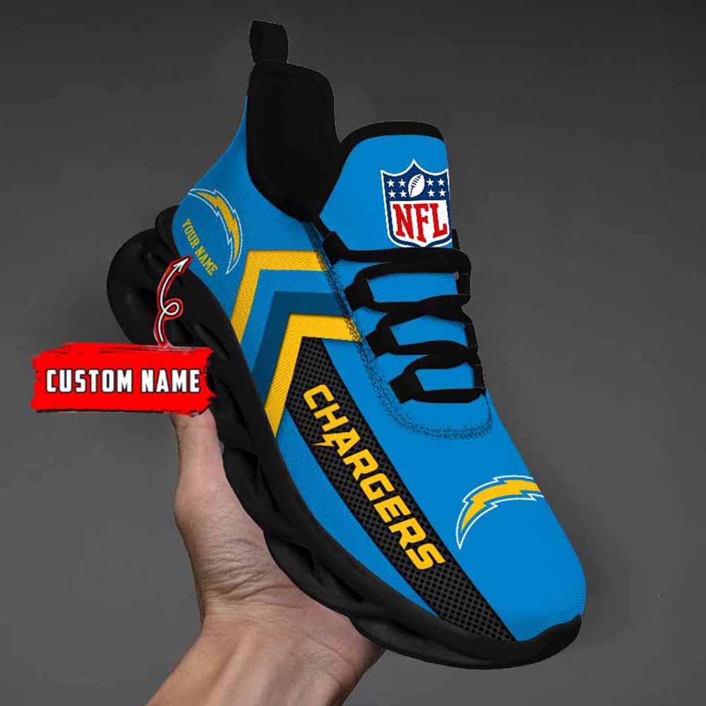 Ideafootwear Los Angeles Chargers Max Soul Shoes Sneakers For Men And Women