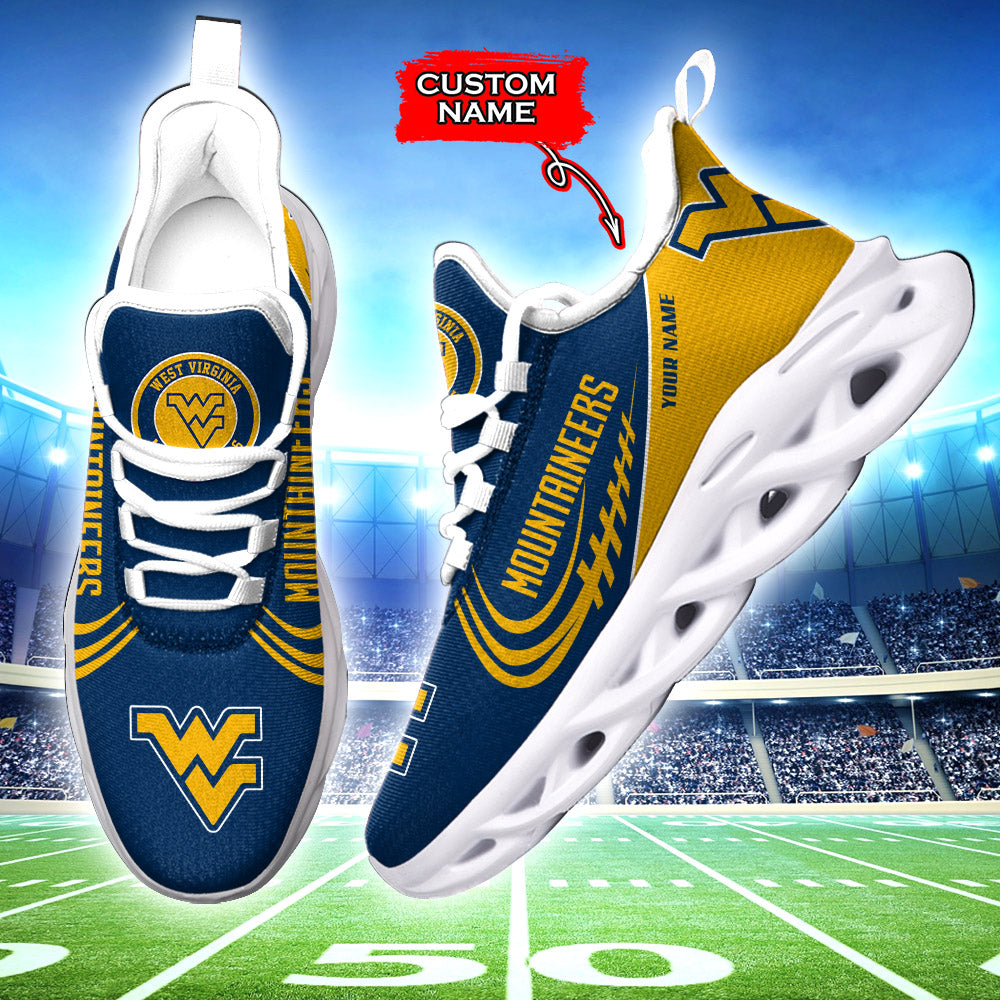 Ideafootwear West Virginia Mountaineers NCAA Max Soul Shoes Sneakers For Men And Women