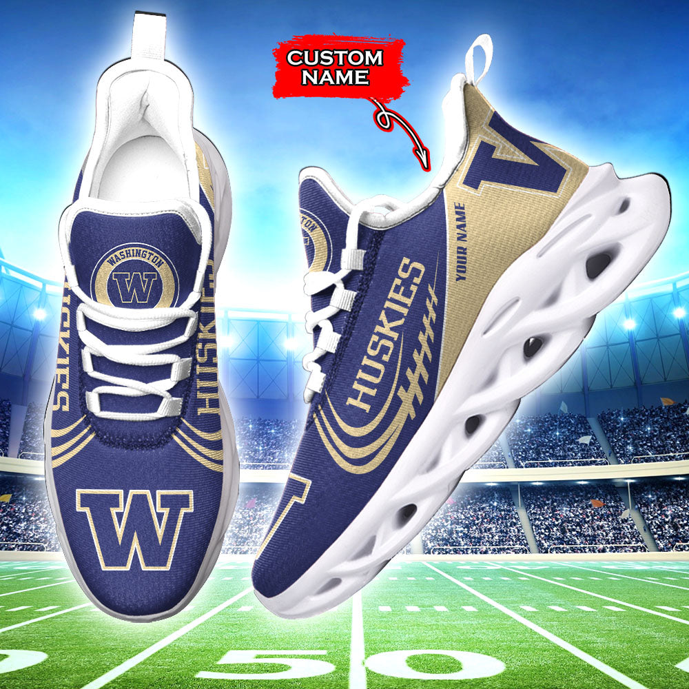 Ideafootwear Washington Huskies NCAA Max Soul Shoes Sneakers For Men And Women