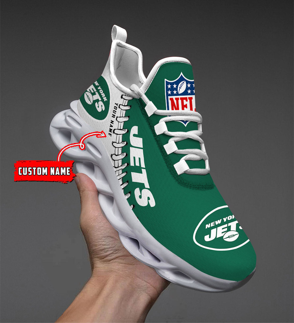 Ideafootwear New York Jets Max Soul Shoes Sneakers For Men And Women