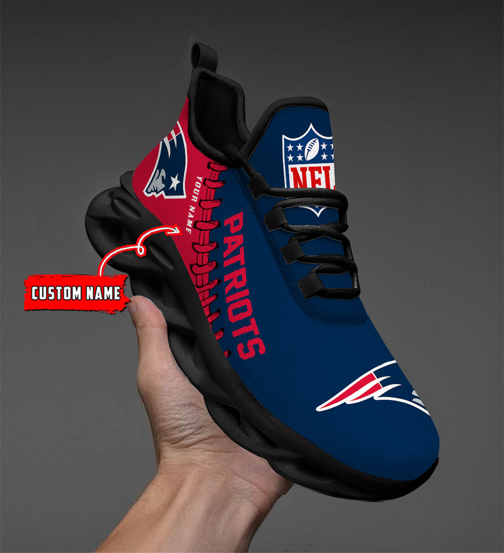 Ideafootwear New England Patriots Max Soul Shoes Sneakers For Men And Women