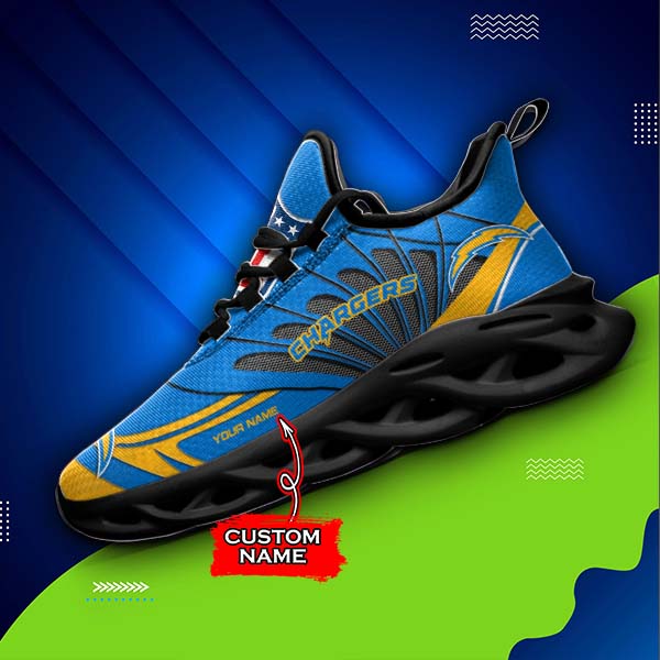 Ideafootwear Los Angeles Chargers Max Soul Shoes Sneakers For Men And Women