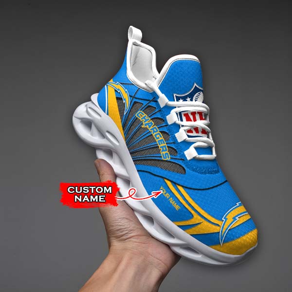 Ideafootwear Los Angeles Chargers Max Soul Shoes Sneakers For Men And Women