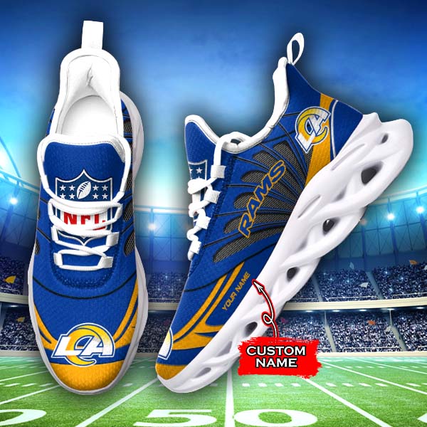 Ideafootwear Los Angeles Rams Max Soul Shoes Sneakers For Men And Women