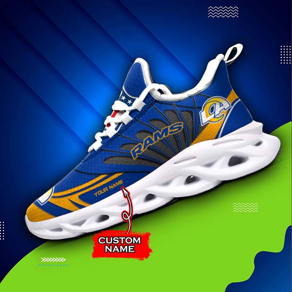 Ideafootwear Los Angeles Rams Max Soul Shoes Sneakers For Men And Women