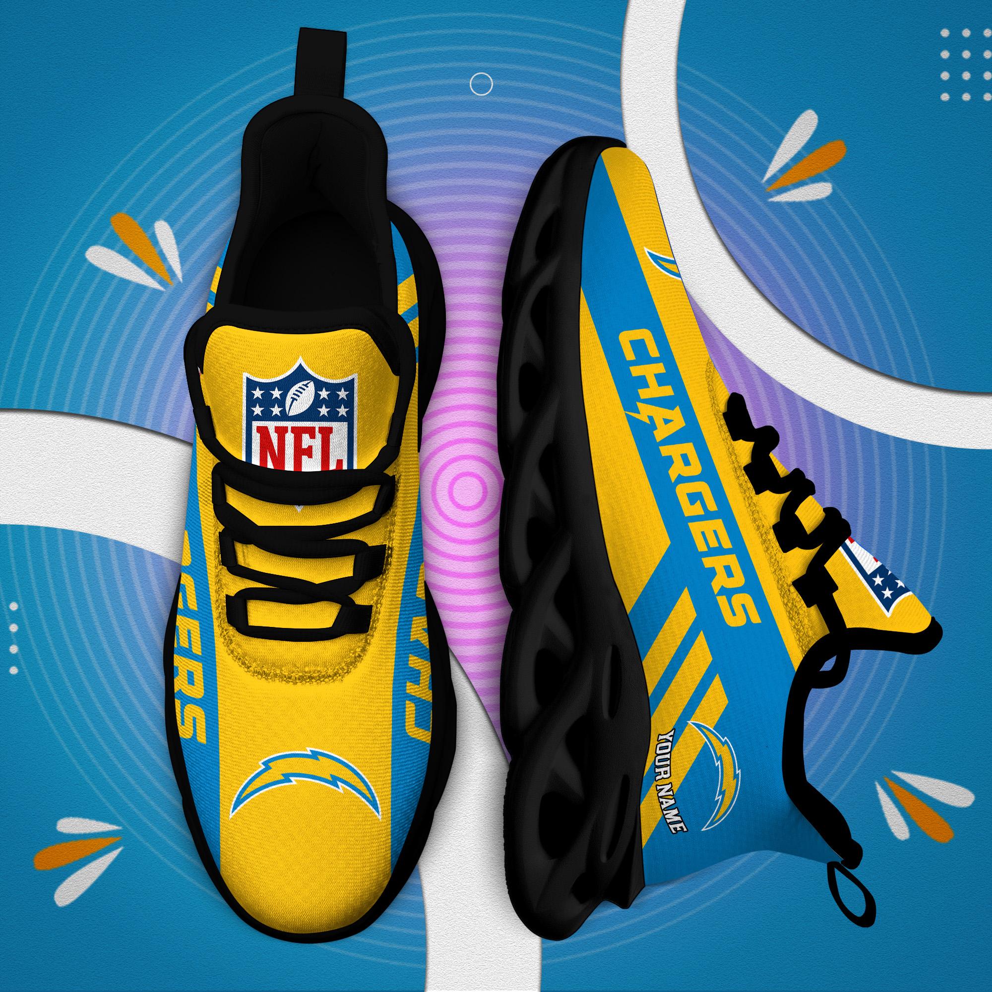 Ideafootwear Los Angeles Chargers Max Soul Shoes Sneakers For Men And Women