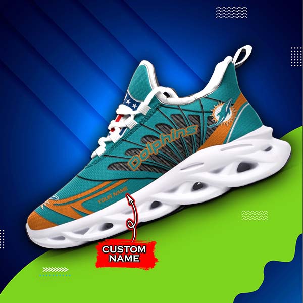 Ideafootwear Miami Dolphins Max Soul Shoes Sneakers For Men And Women