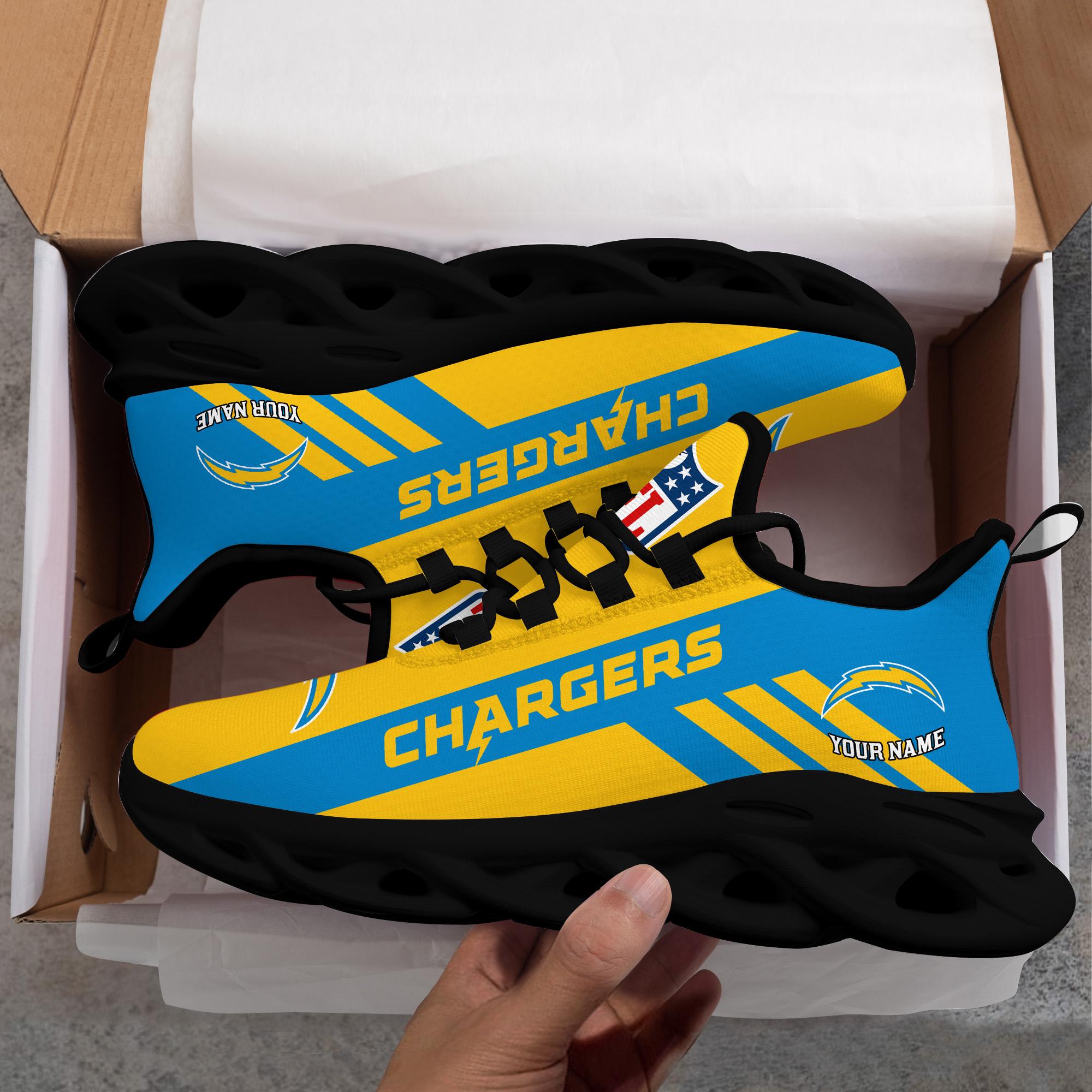 Ideafootwear Los Angeles Chargers Max Soul Shoes Sneakers For Men And Women
