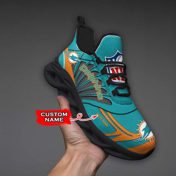Ideafootwear Miami Dolphins Max Soul Shoes Sneakers For Men And Women