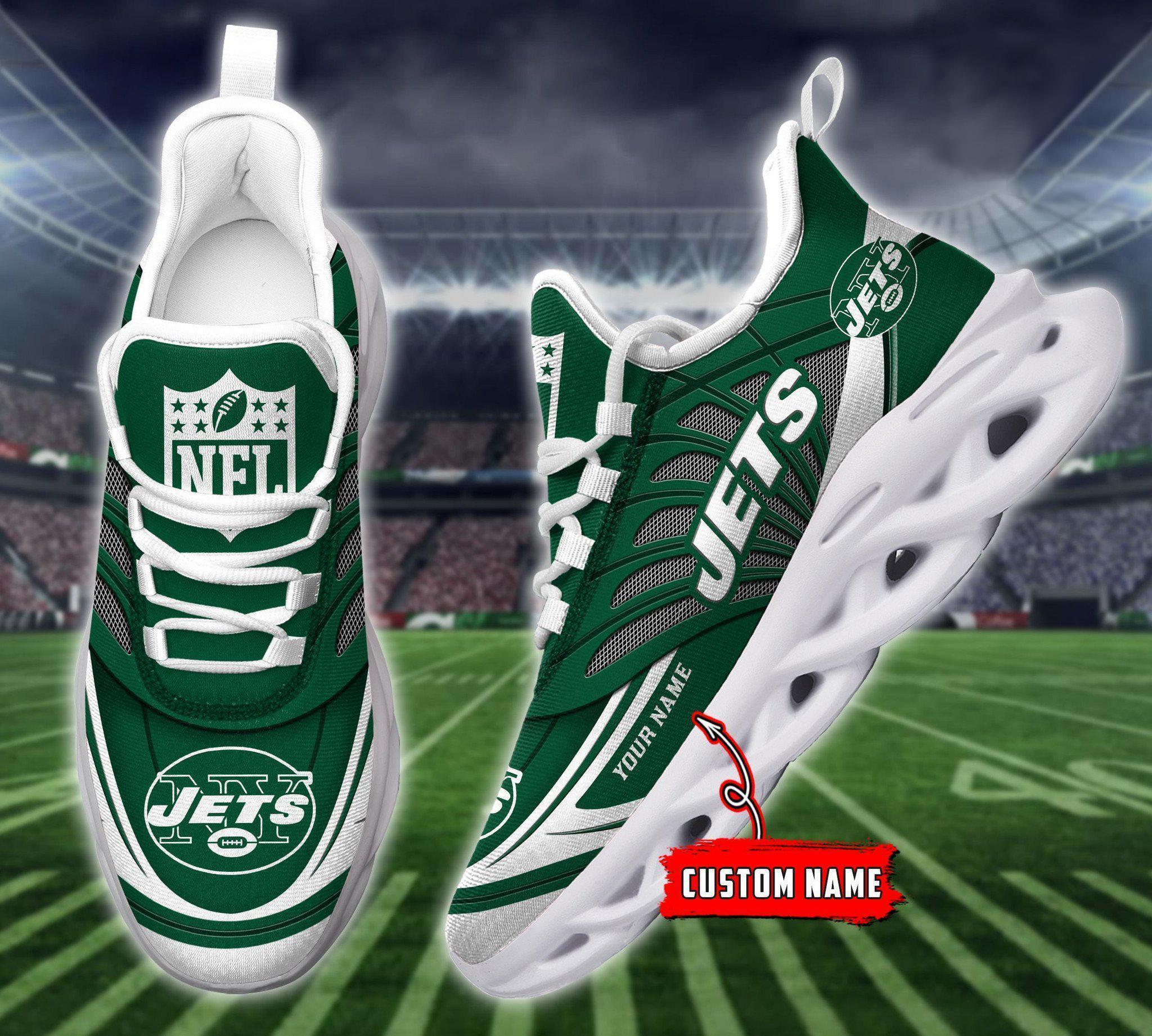 Ideafootwear New York Jets Max Soul Shoes Sneakers For Men And Women