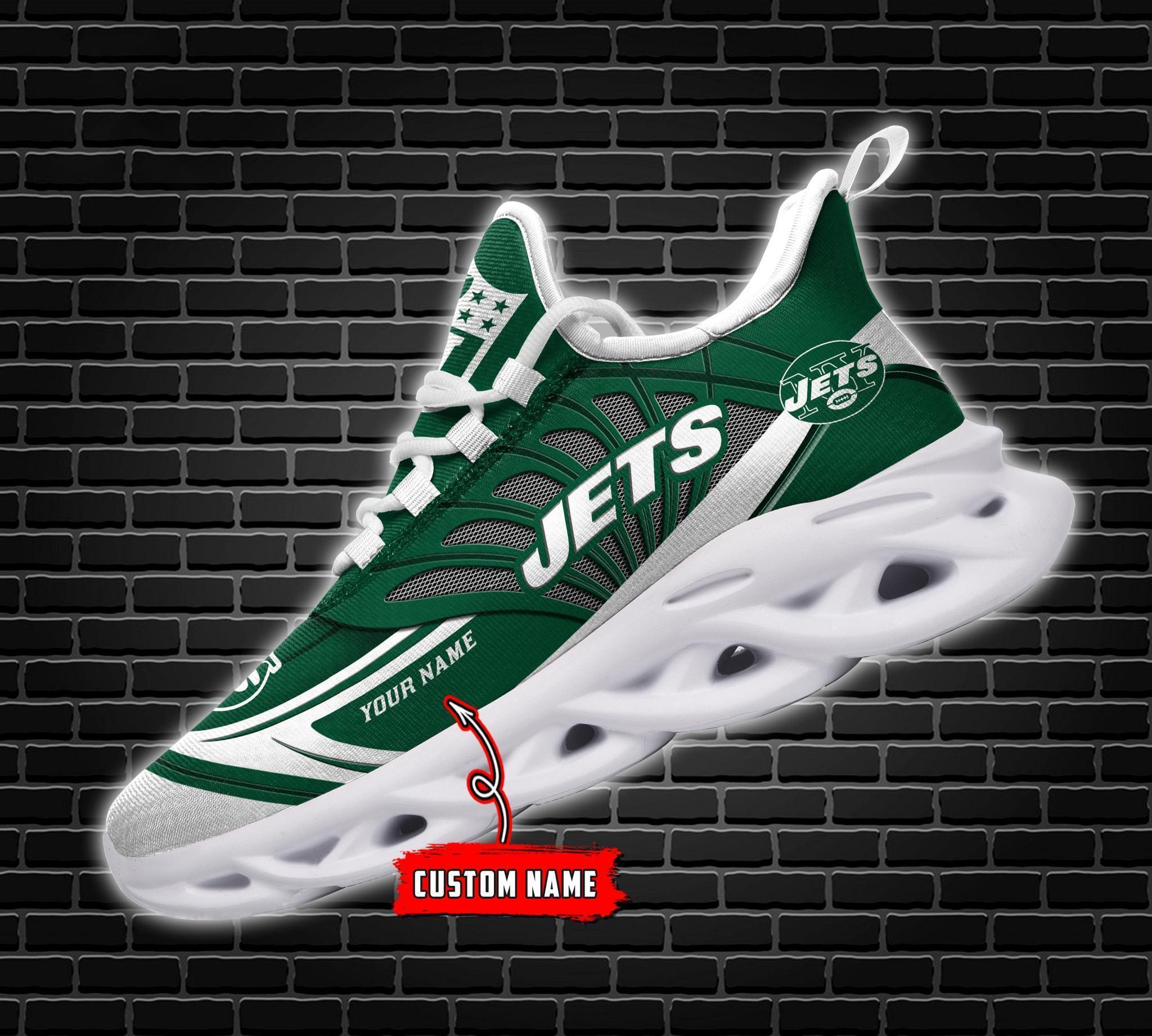Ideafootwear New York Jets Max Soul Shoes Sneakers For Men And Women
