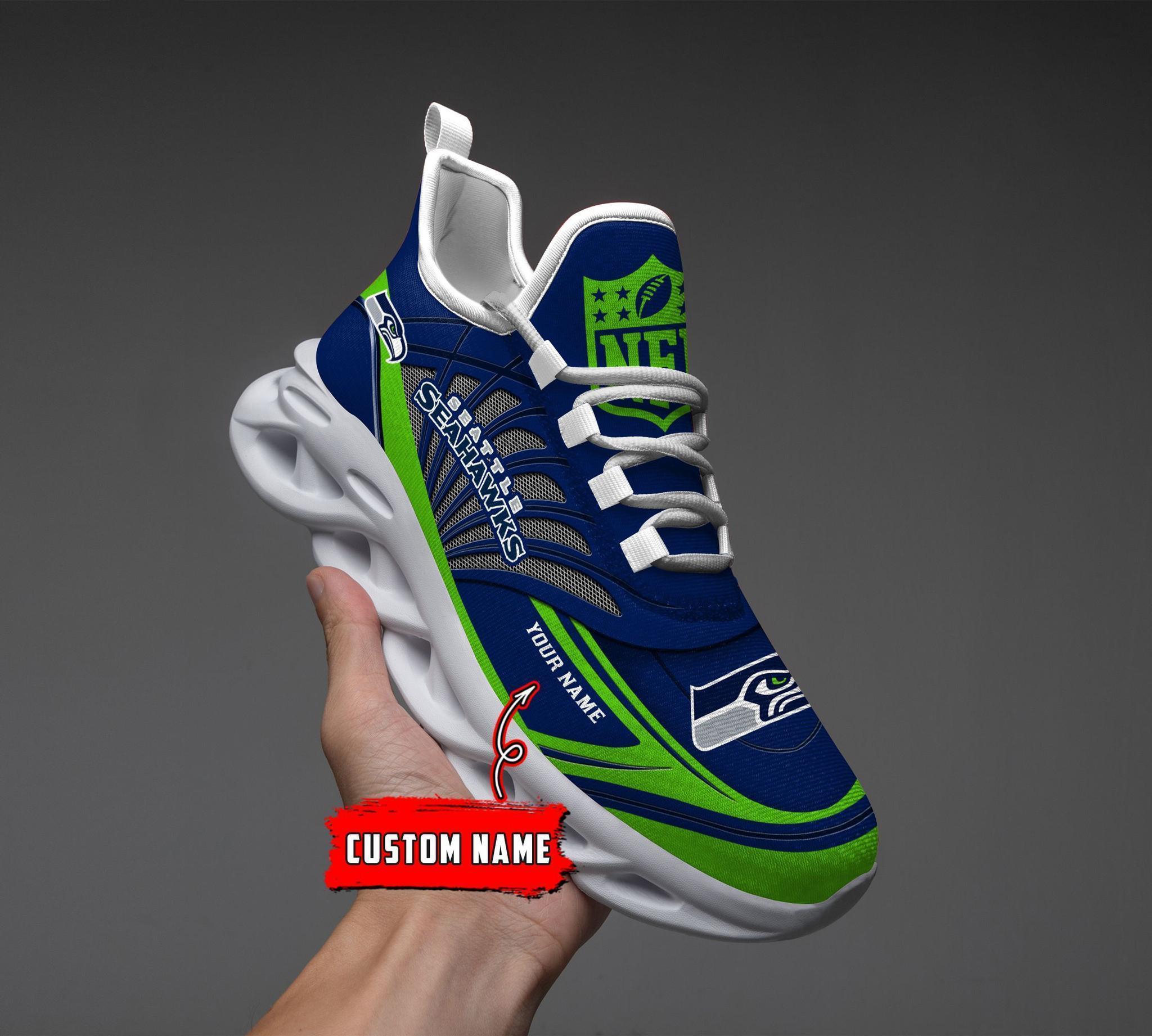Ideafootwear Seattle Seahawks Max Soul Shoes Sneakers For Men And Women