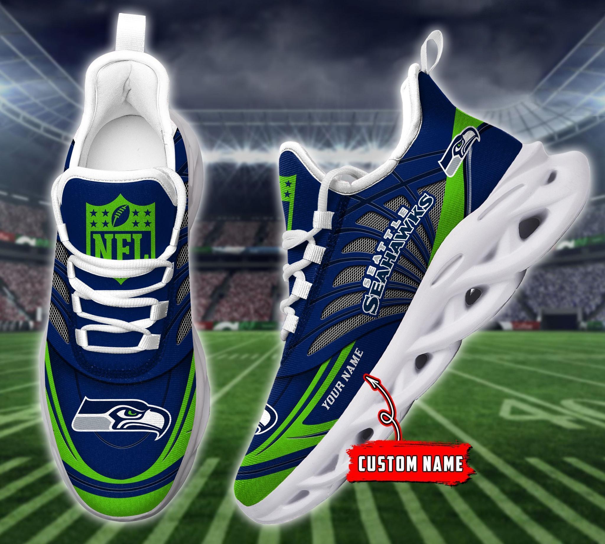 Ideafootwear Seattle Seahawks Max Soul Shoes Sneakers For Men And Women