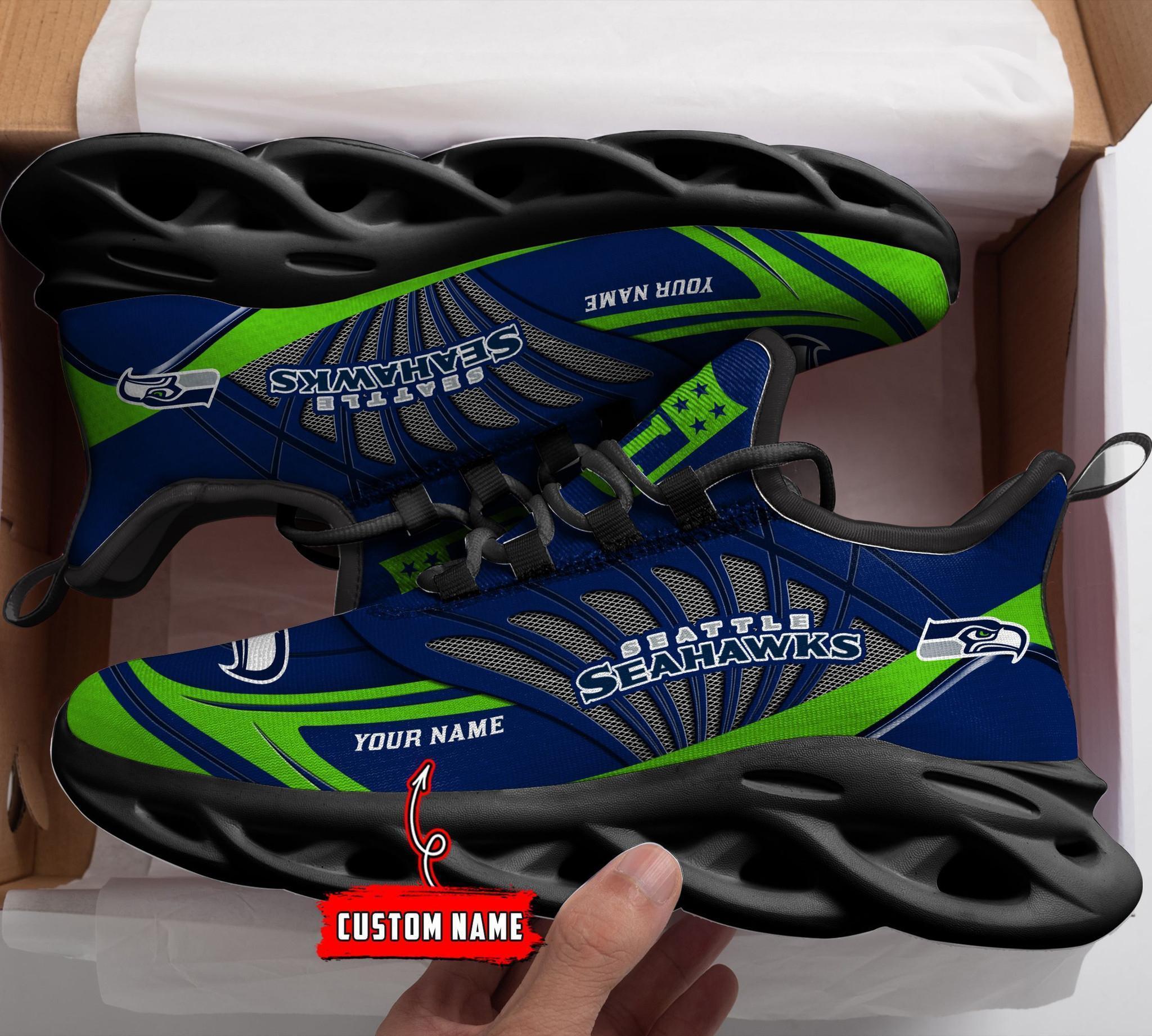 Ideafootwear Seattle Seahawks Max Soul Shoes Sneakers For Men And Women