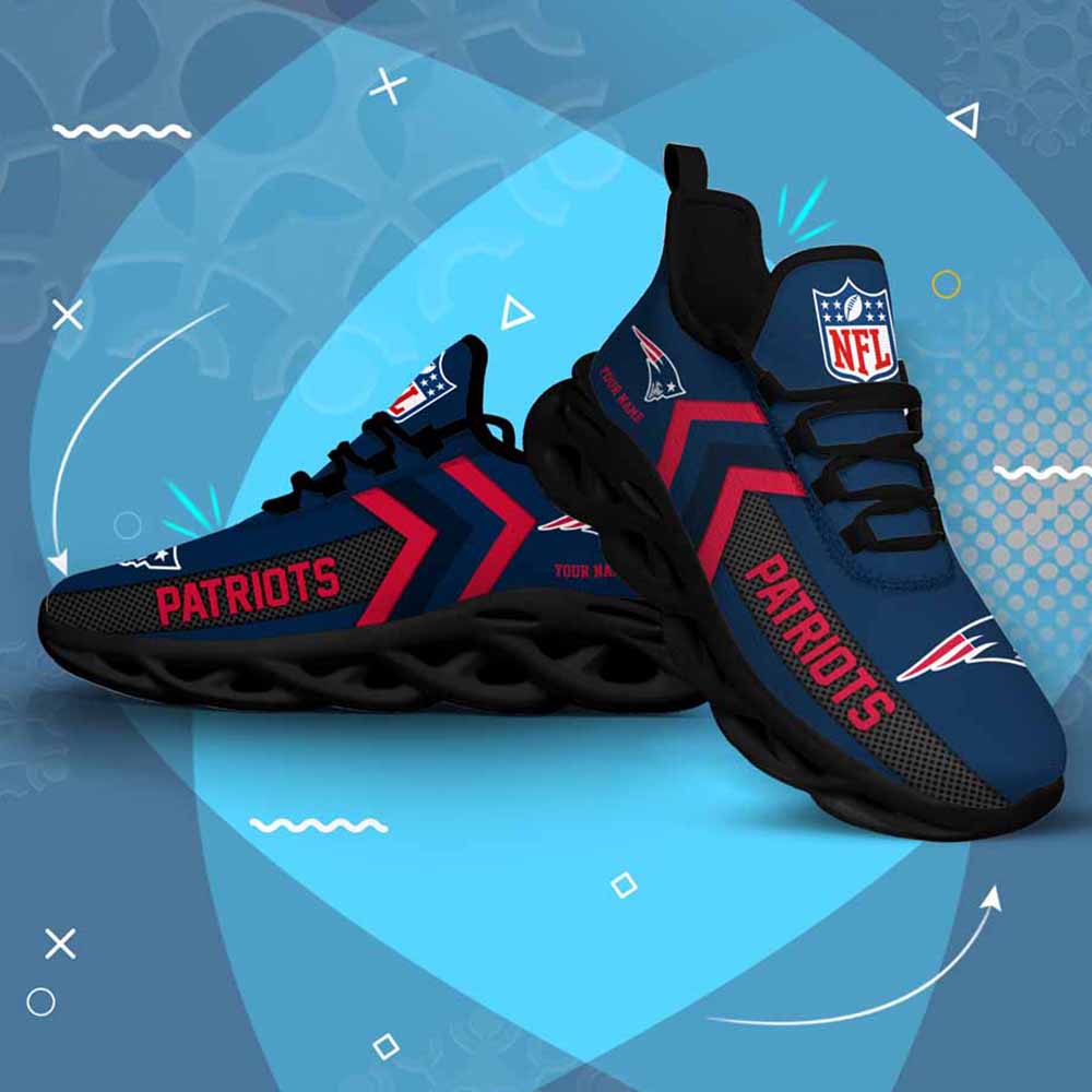 Ideafootwear New England Patriots Max Soul Shoes Sneakers For Men And Women