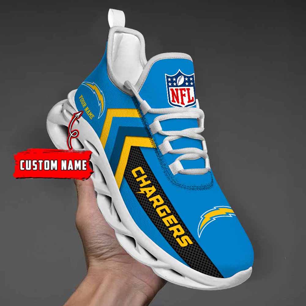 Ideafootwear Los Angeles Chargers Max Soul Shoes Sneakers For Men And Women