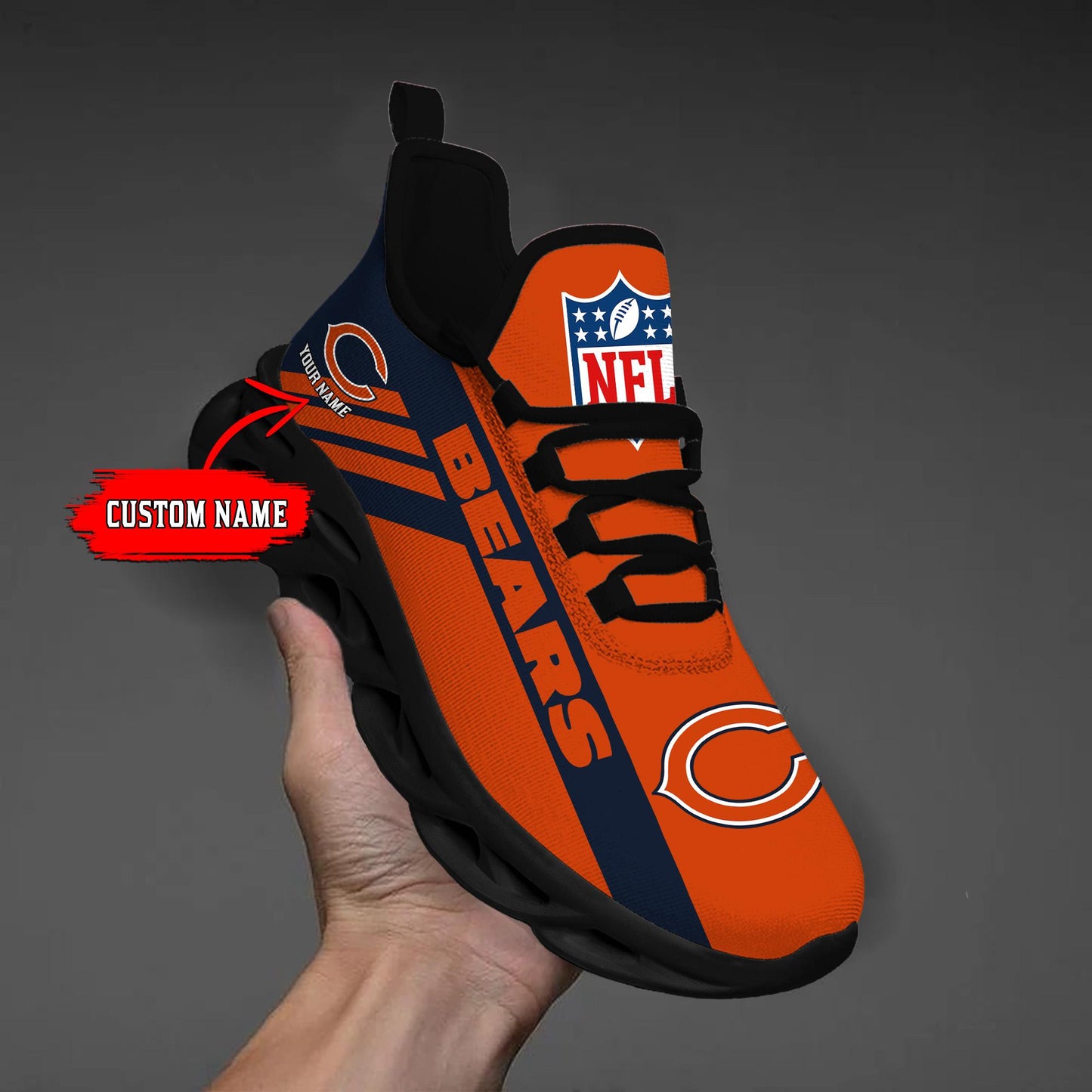 Ideafootwear Chicago Bears Max Soul Shoes Sneakers For Men And Women