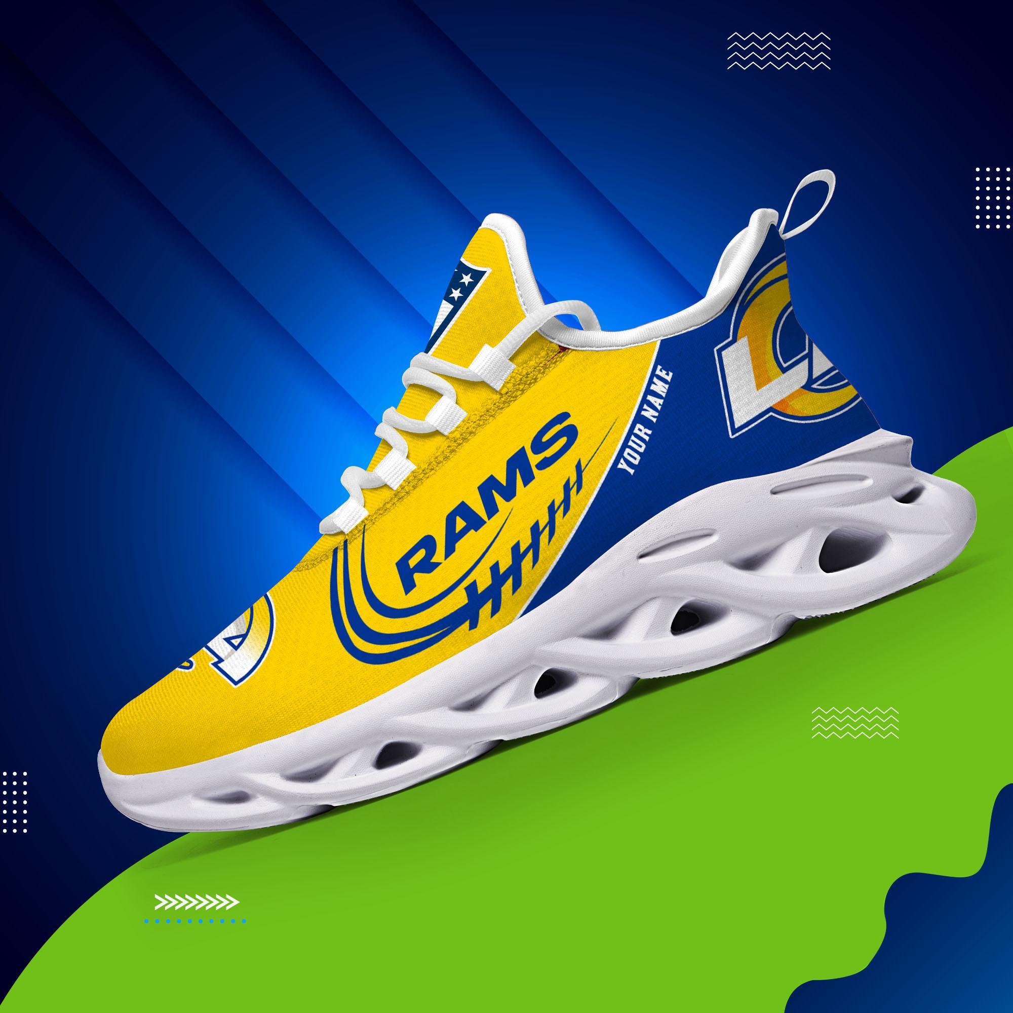 Ideafootwear Los Angeles Rams Max Soul Shoes Sneakers For Men And Women