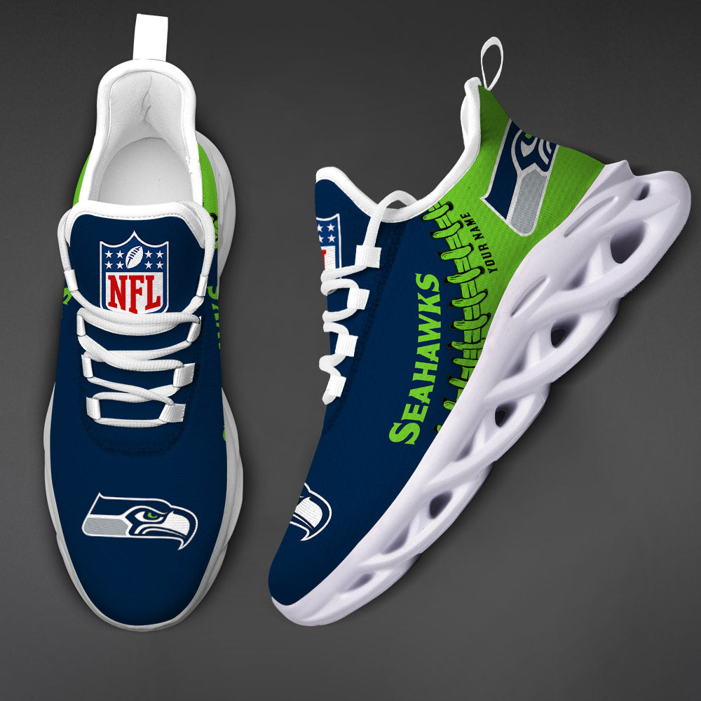 Ideafootwear Seattle Seahawks Max Soul Shoes Sneakers For Men And Women