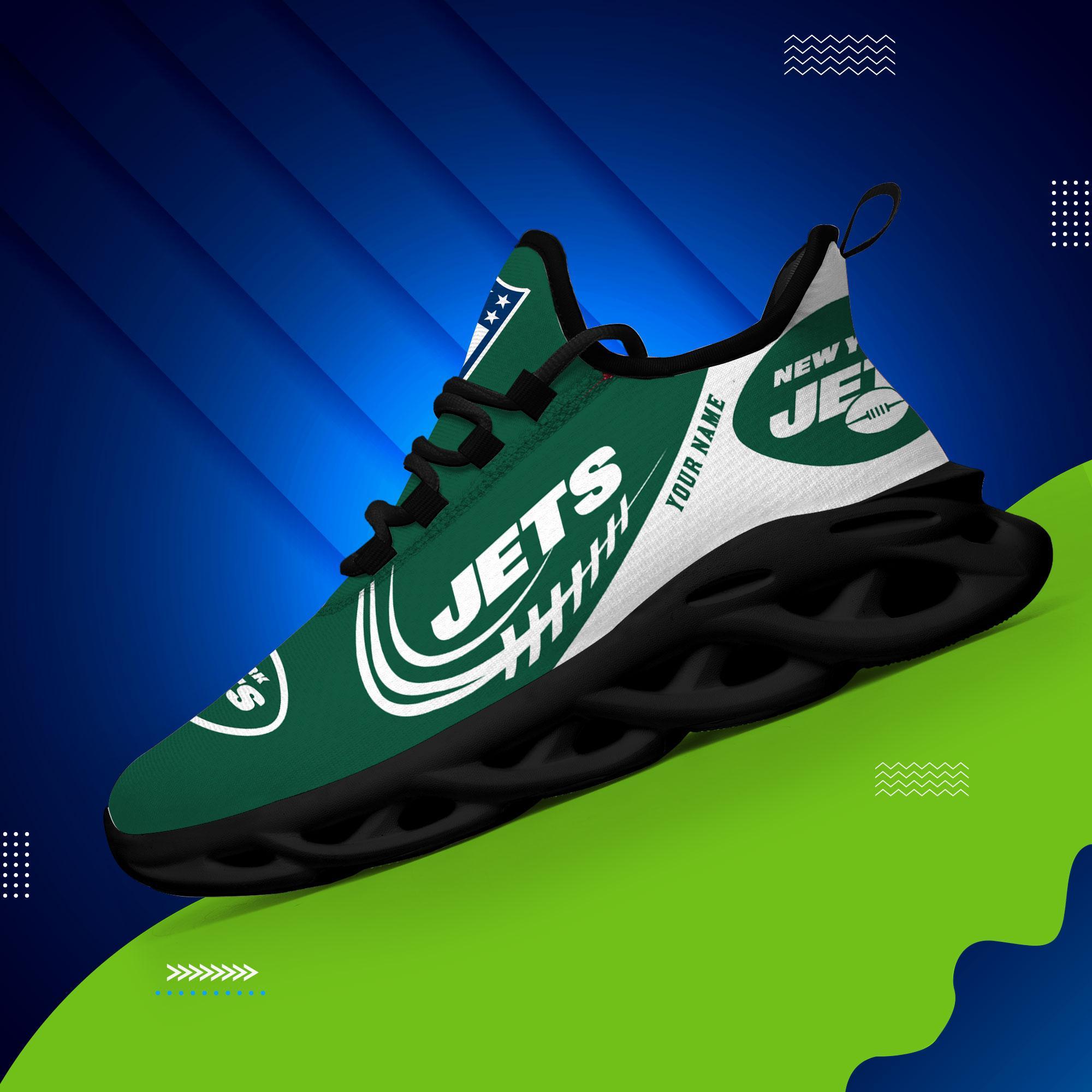 Ideafootwear New York Jets Max Soul Shoes Sneakers For Men And Women
