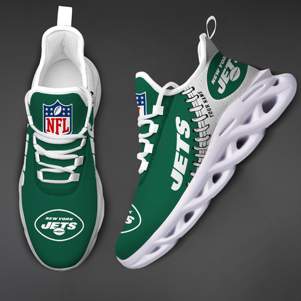 Ideafootwear New York Jets Max Soul Shoes Sneakers For Men And Women