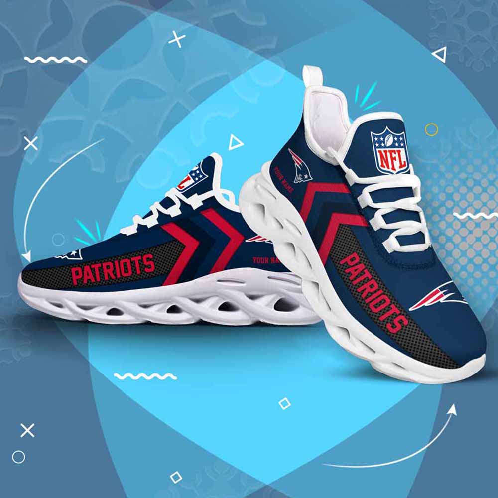 Ideafootwear New England Patriots Max Soul Shoes Sneakers For Men And Women
