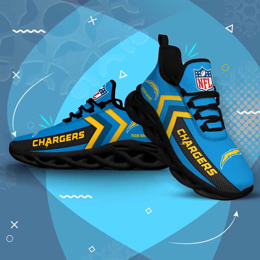 Ideafootwear Los Angeles Chargers Max Soul Shoes Sneakers For Men And Women