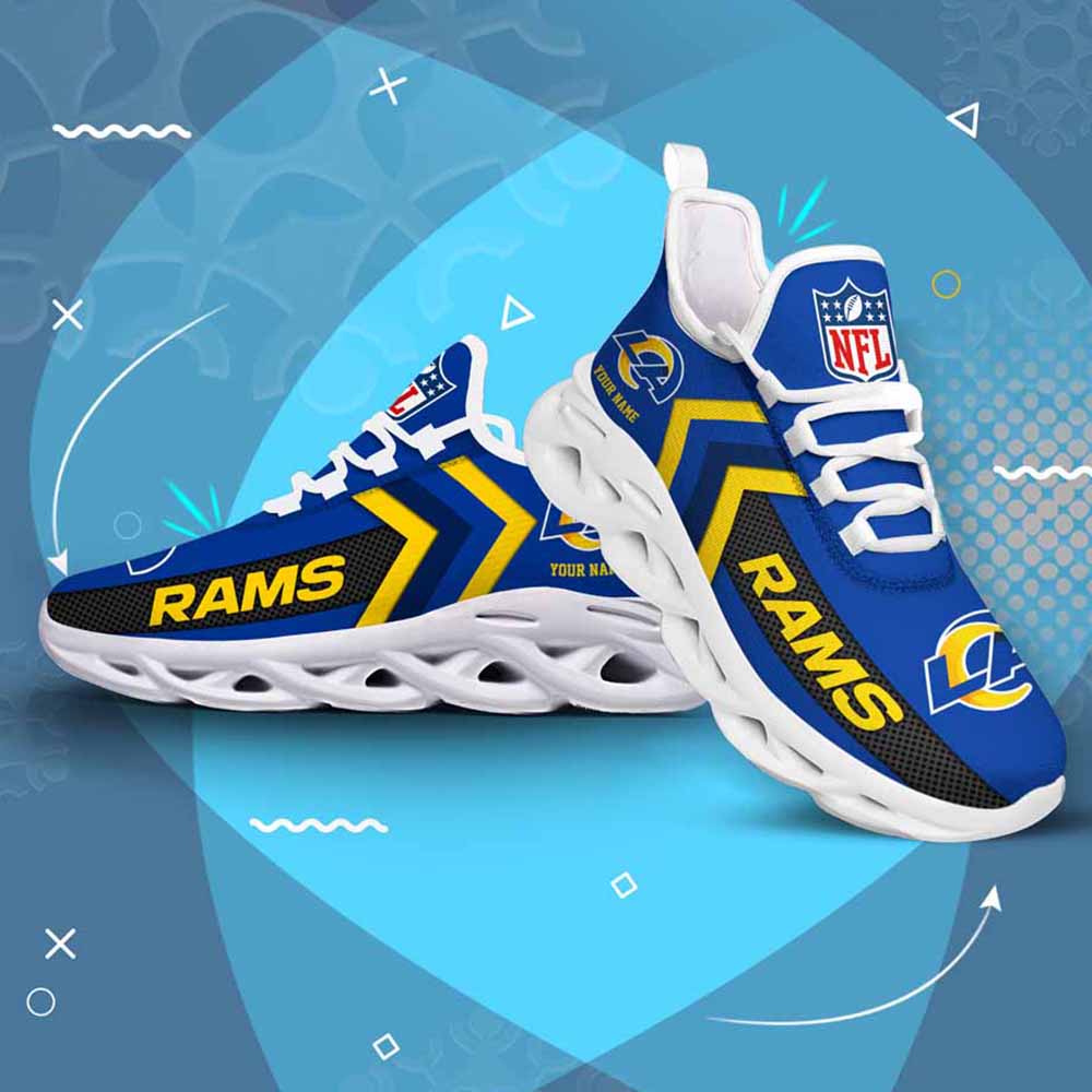 Ideafootwear Los Angeles Rams Max Soul Shoes Sneakers For Men And Women