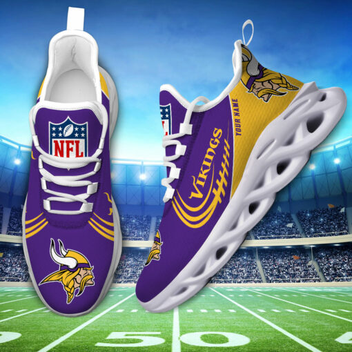 Ideafootwear Minnesota Vikings Max Soul Shoes Sneakers For Men And Women