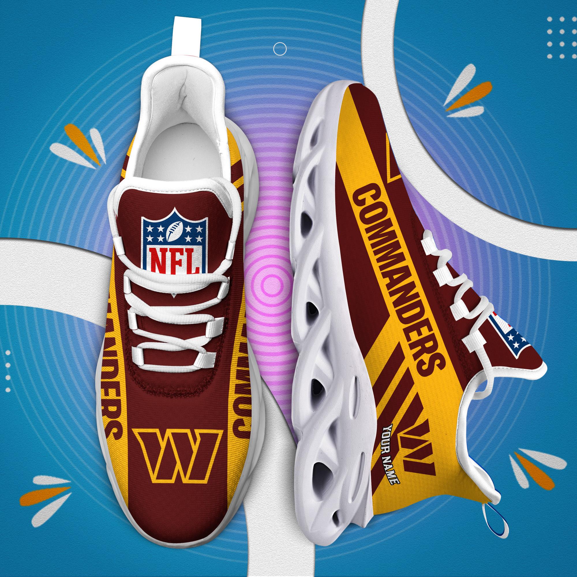 Ideafootwear Washington Commanders Max Soul Shoes Sneakers For Men And Women