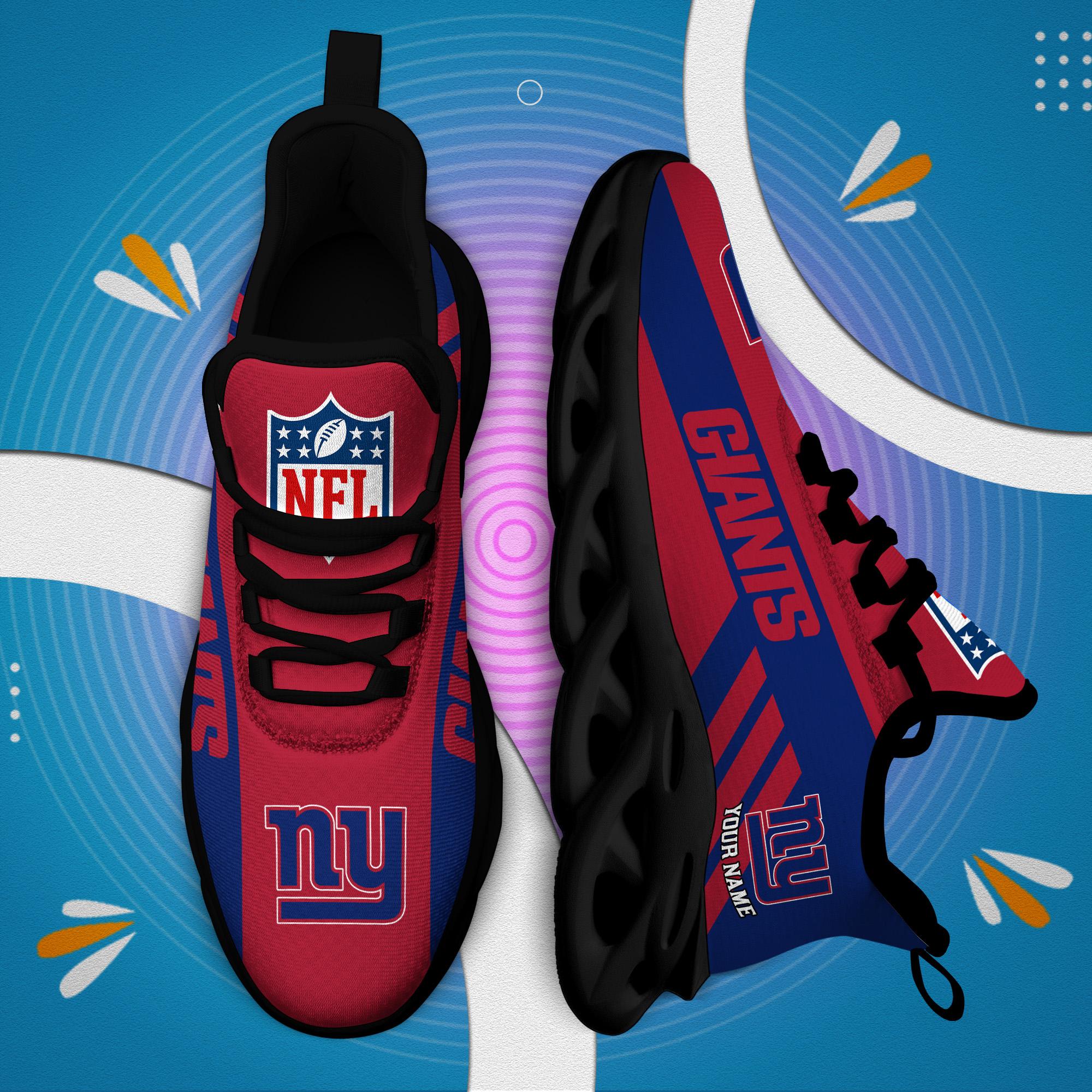 Ideafootwear New York Giants Max Soul Shoes Sneakers For Men And Women
