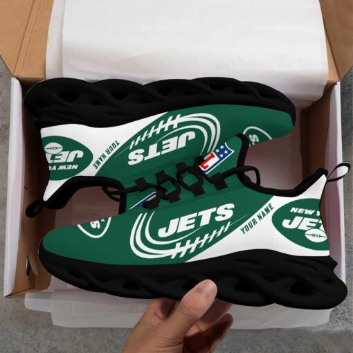Ideafootwear New York Jets Max Soul Shoes Sneakers For Men And Women