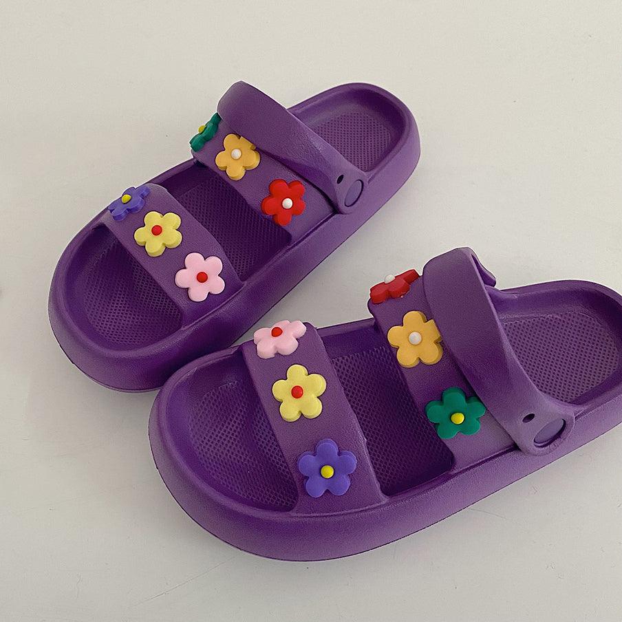 Flower Two Strap Sandals For Women