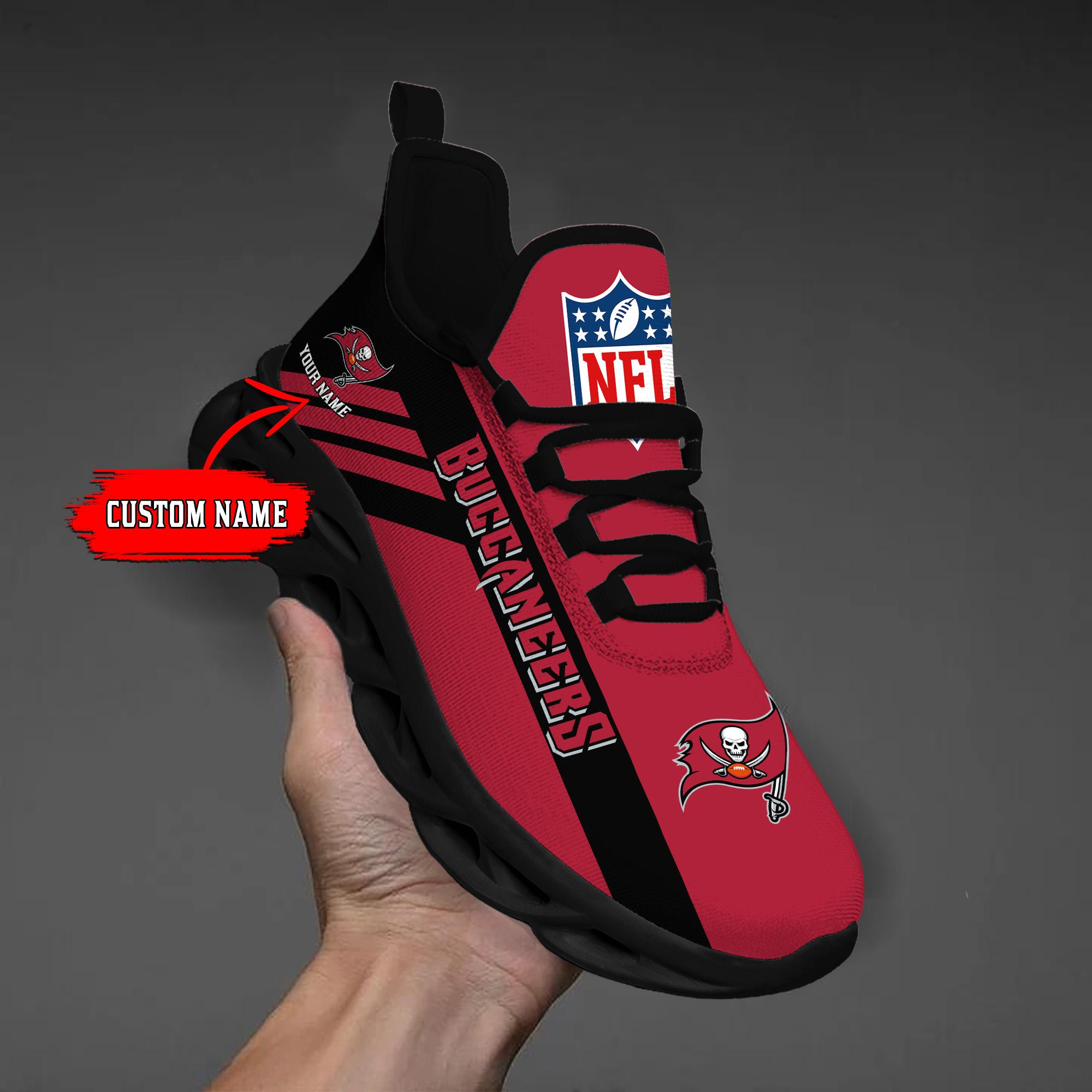 Ideafootwear Tampa Bay Buccaneers Max Soul Shoes Sneakers For Men And Women