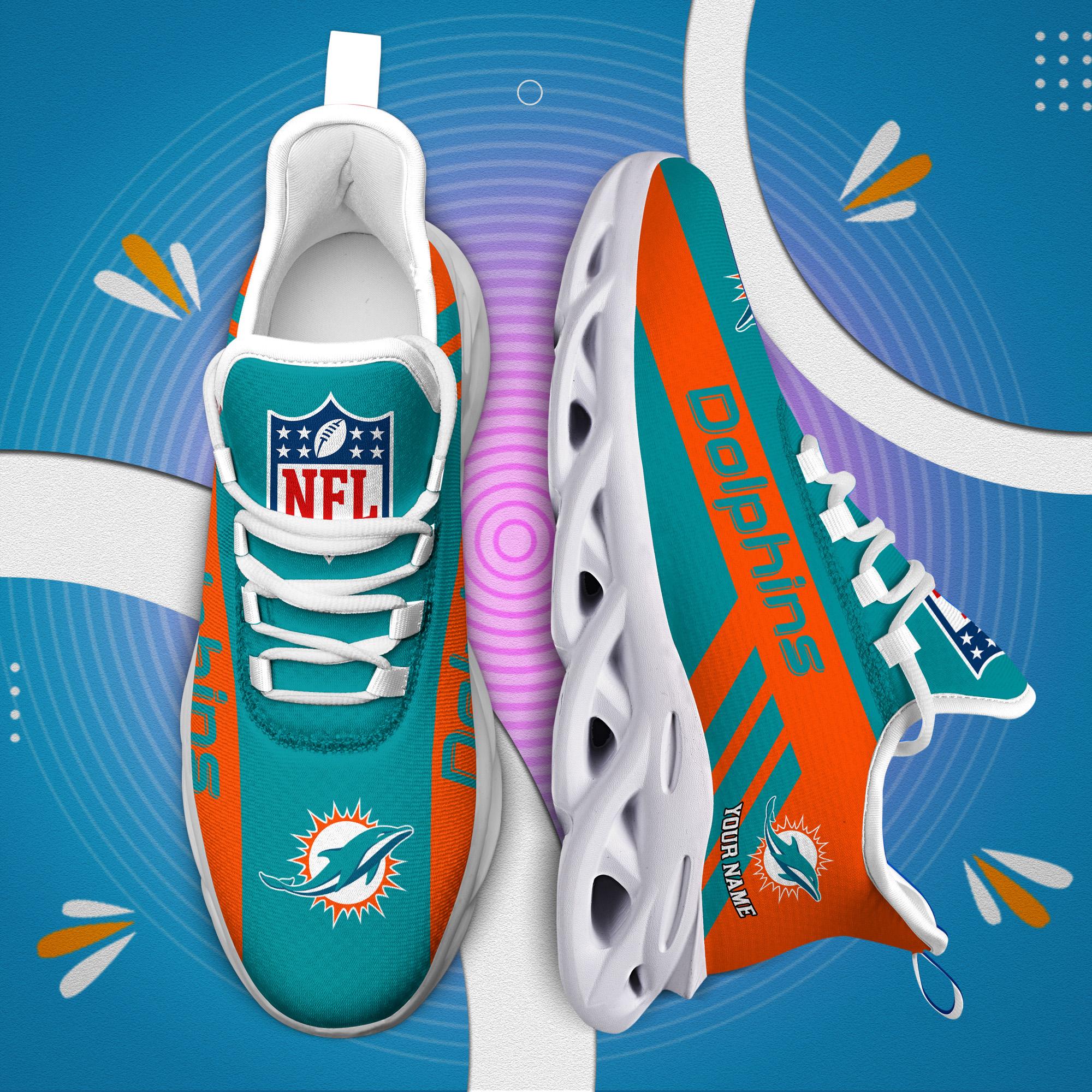 Ideafootwear Miami Dolphins Max Soul Shoes Sneakers For Men And Women