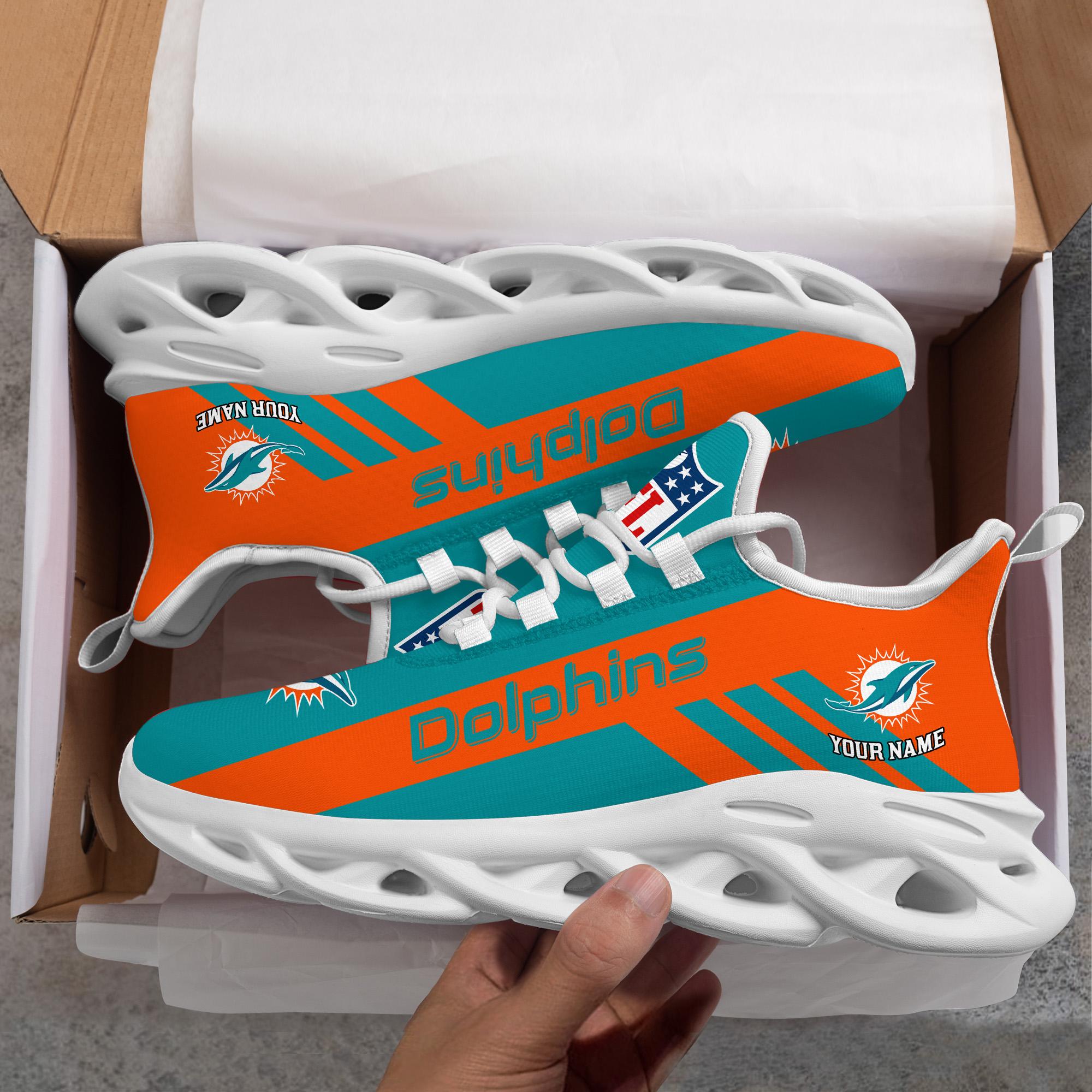 Ideafootwear Miami Dolphins Max Soul Shoes Sneakers For Men And Women