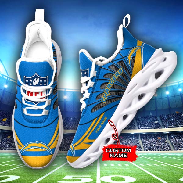 Ideafootwear Los Angeles Chargers Max Soul Shoes Sneakers For Men And Women