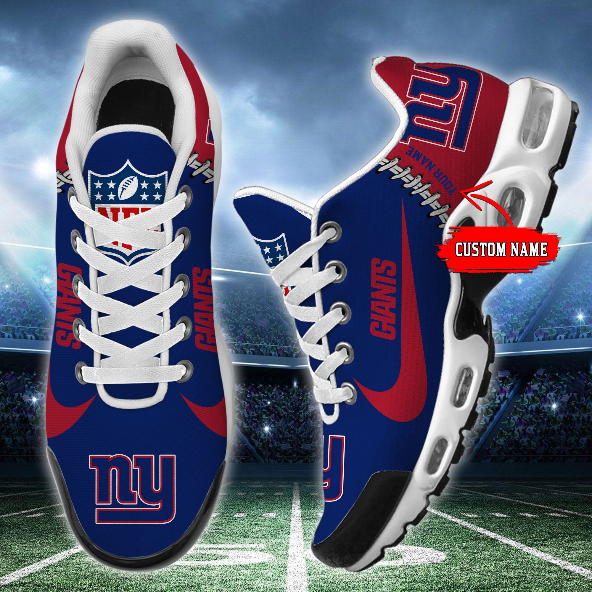 Ideafootwear New York Giants TN Shoes Sneakers For Men And Women