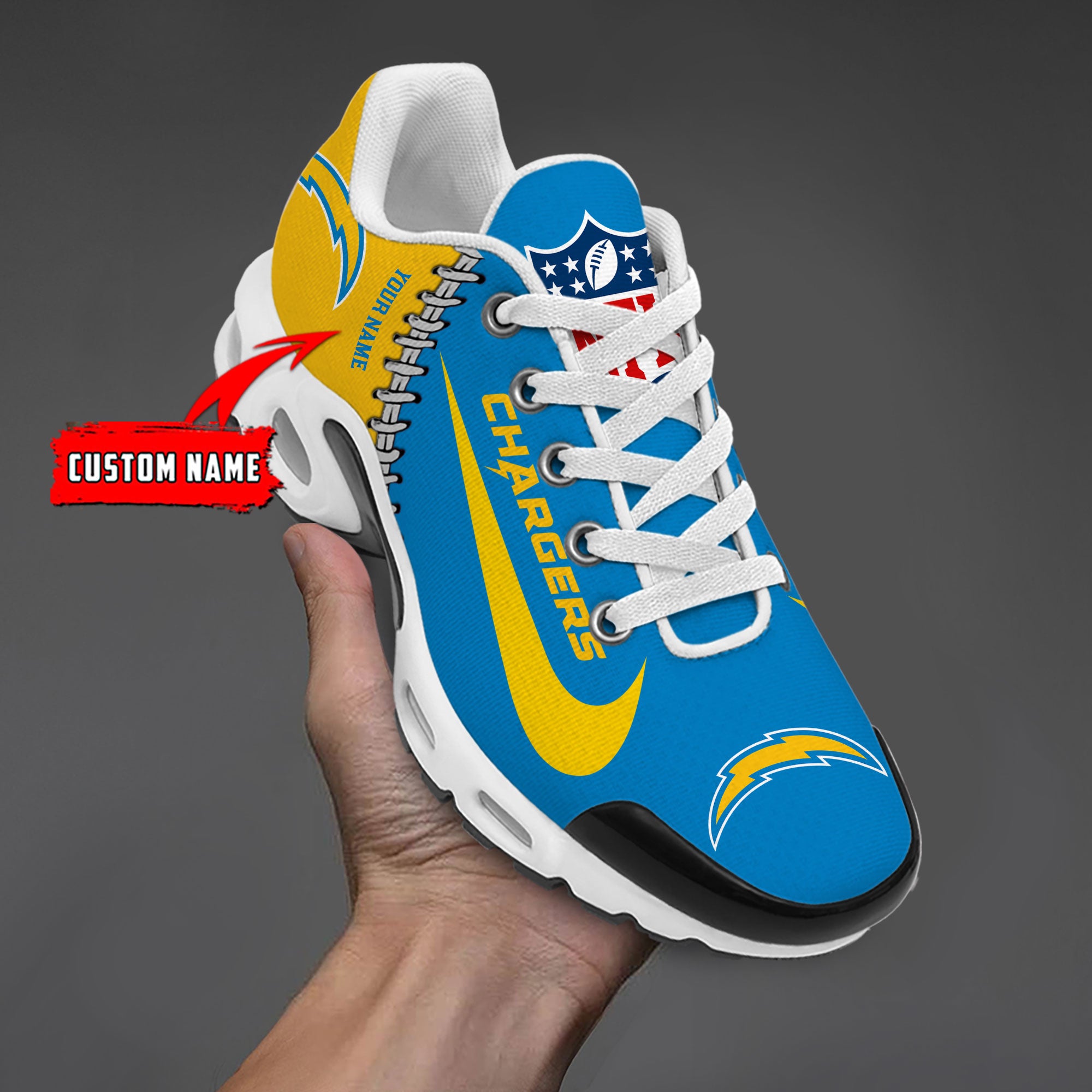 Ideafootwear Los Angeles Chargers TN Shoes Sneakers For Men And Women
