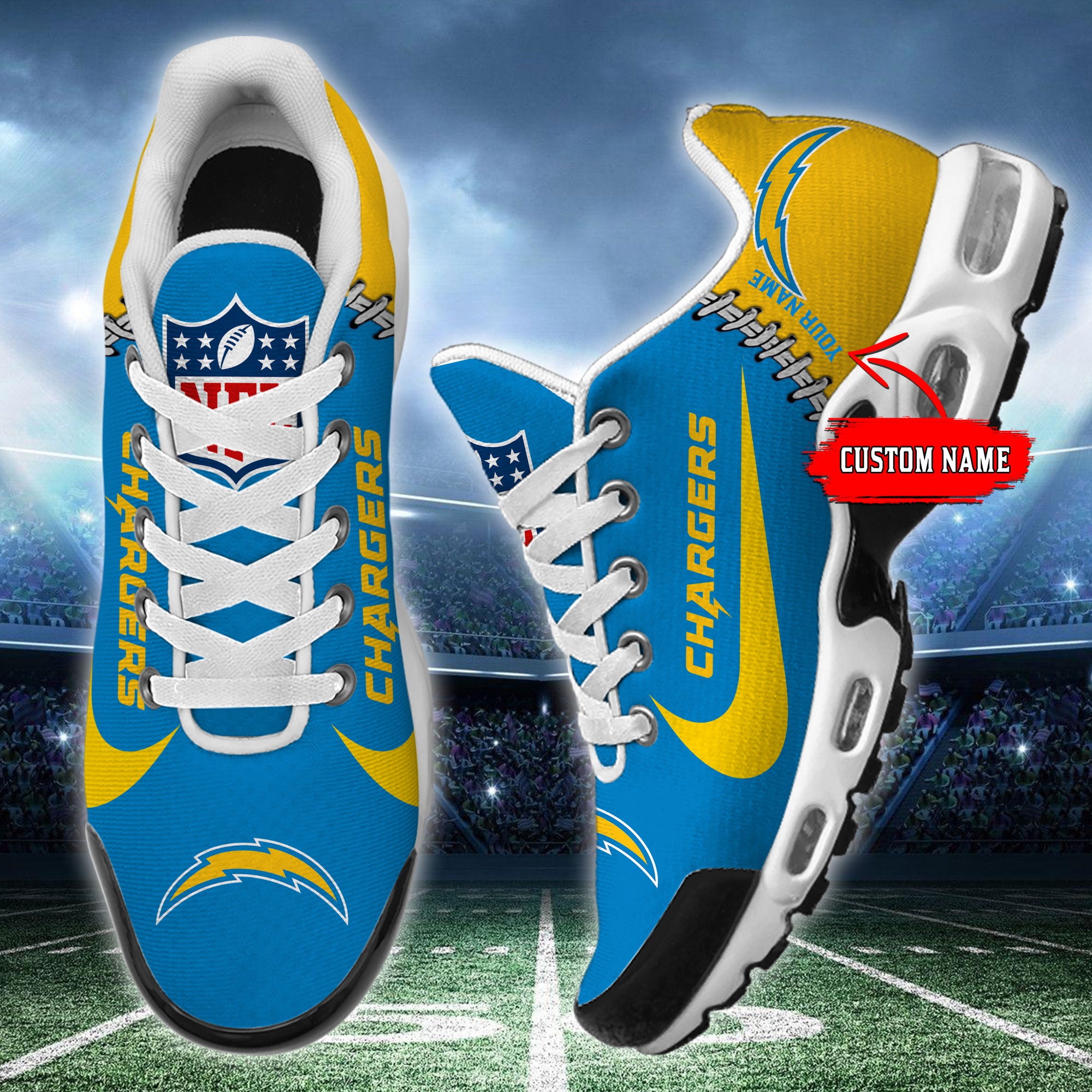 Ideafootwear Los Angeles Chargers TN Shoes Sneakers For Men And Women
