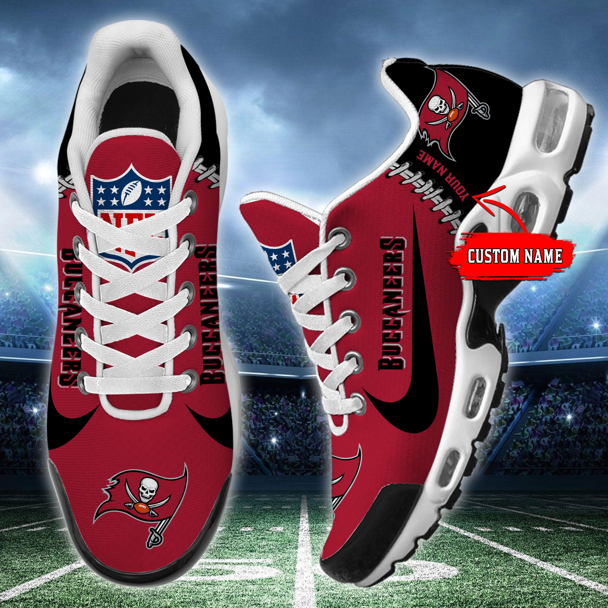Ideafootwear Tampa Bay Buccaneers TN Shoes Sneakers For Men And Women