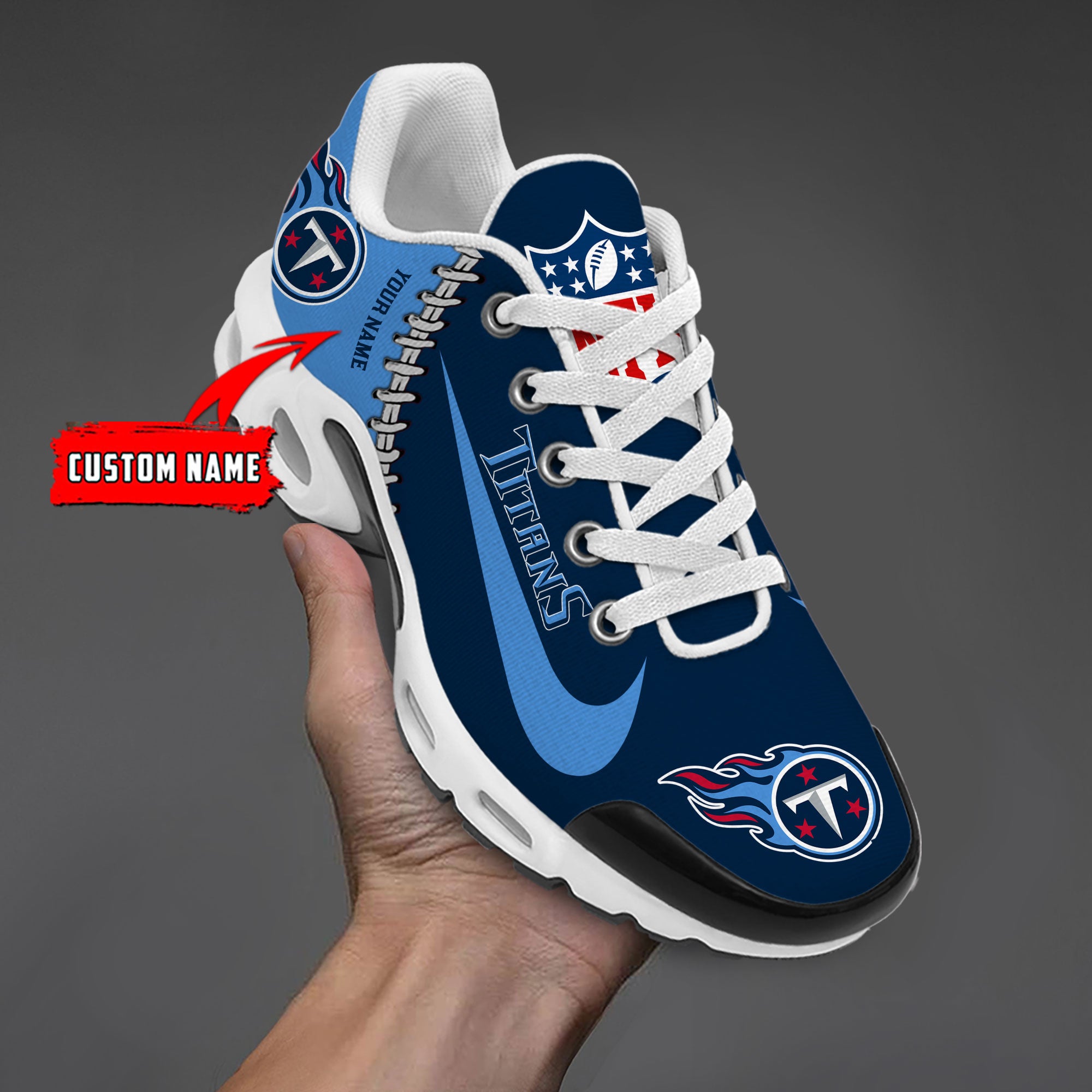 Ideafootwear Tennessee Titans TN Shoes Sneakers For Men And Women