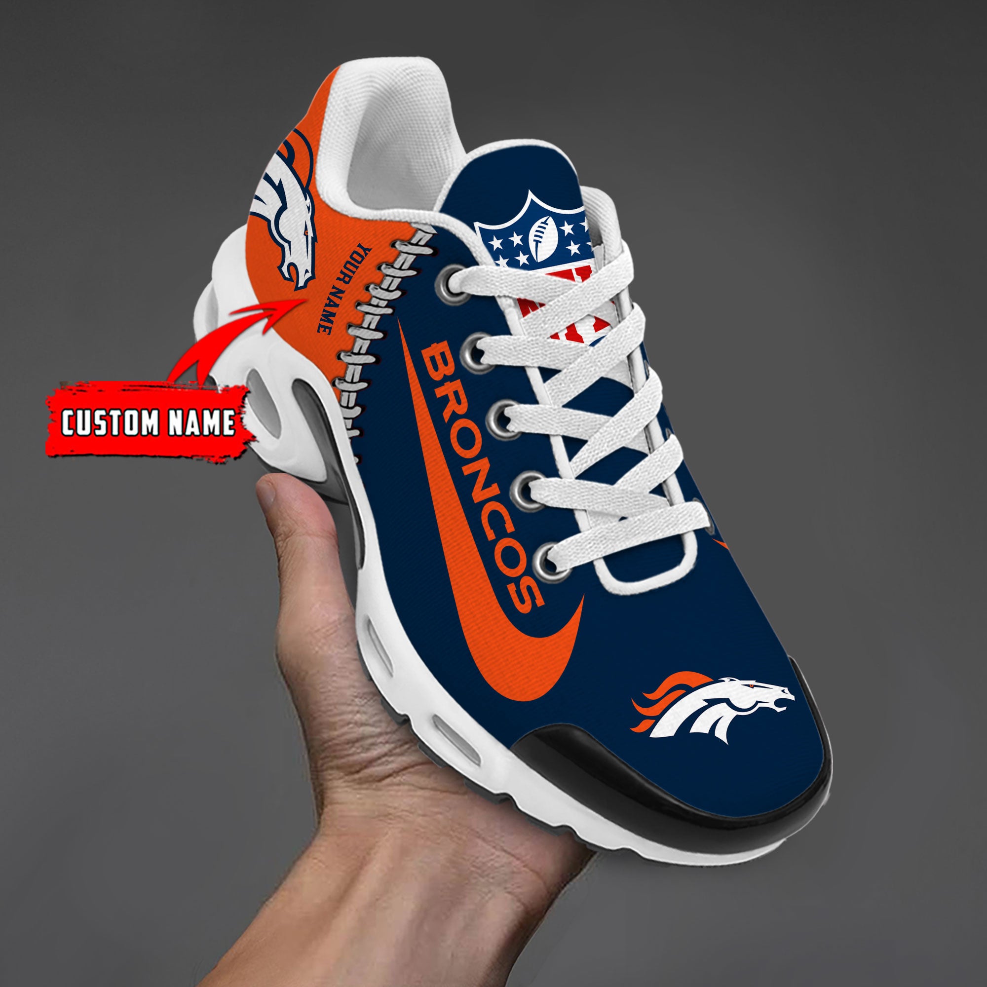 Ideafootwear Denver Broncos TN Shoes Sneakers For Men And Women