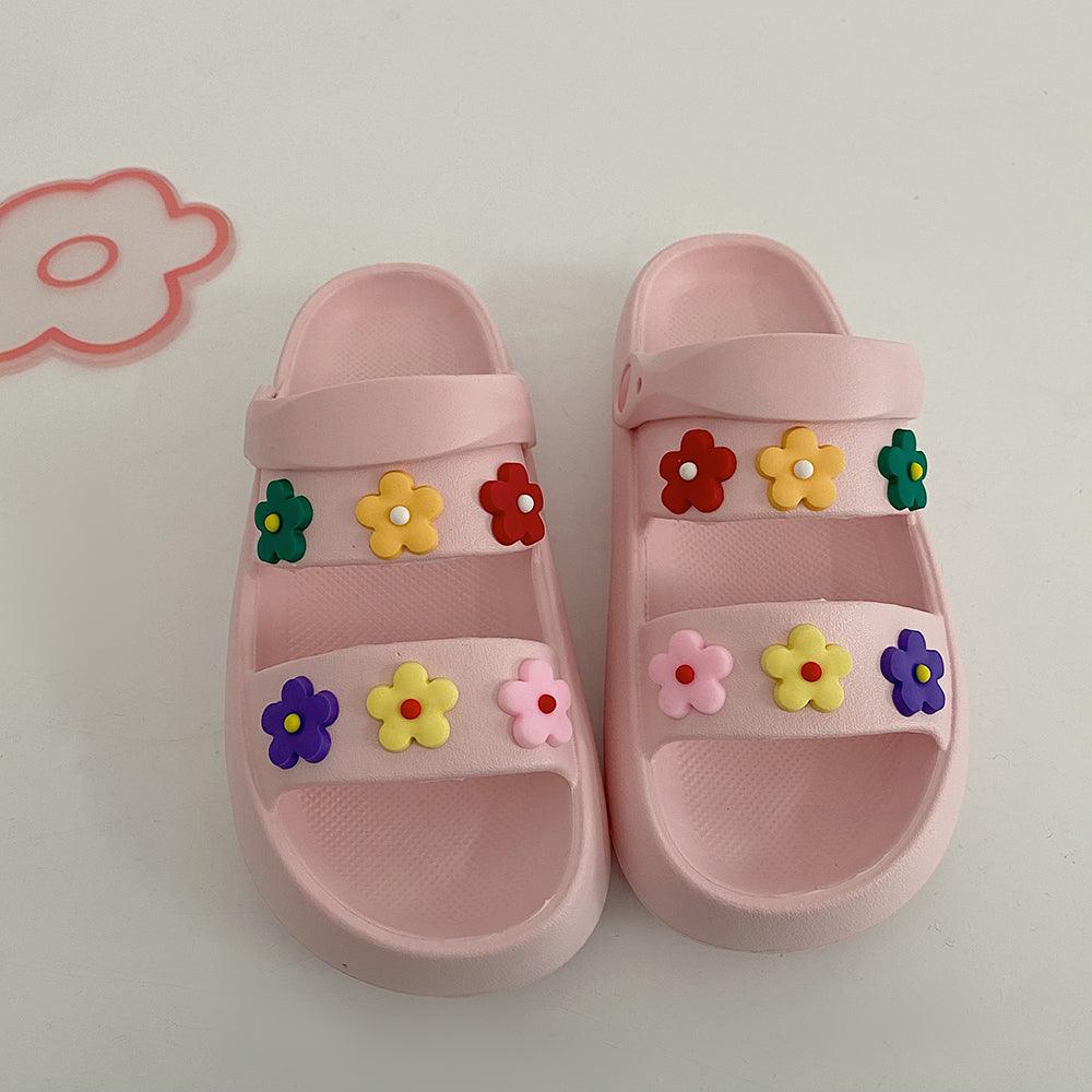Flower Two Strap Sandals For Women