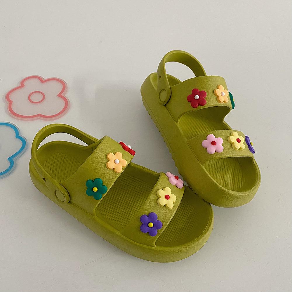 Flower Two Strap Sandals For Women
