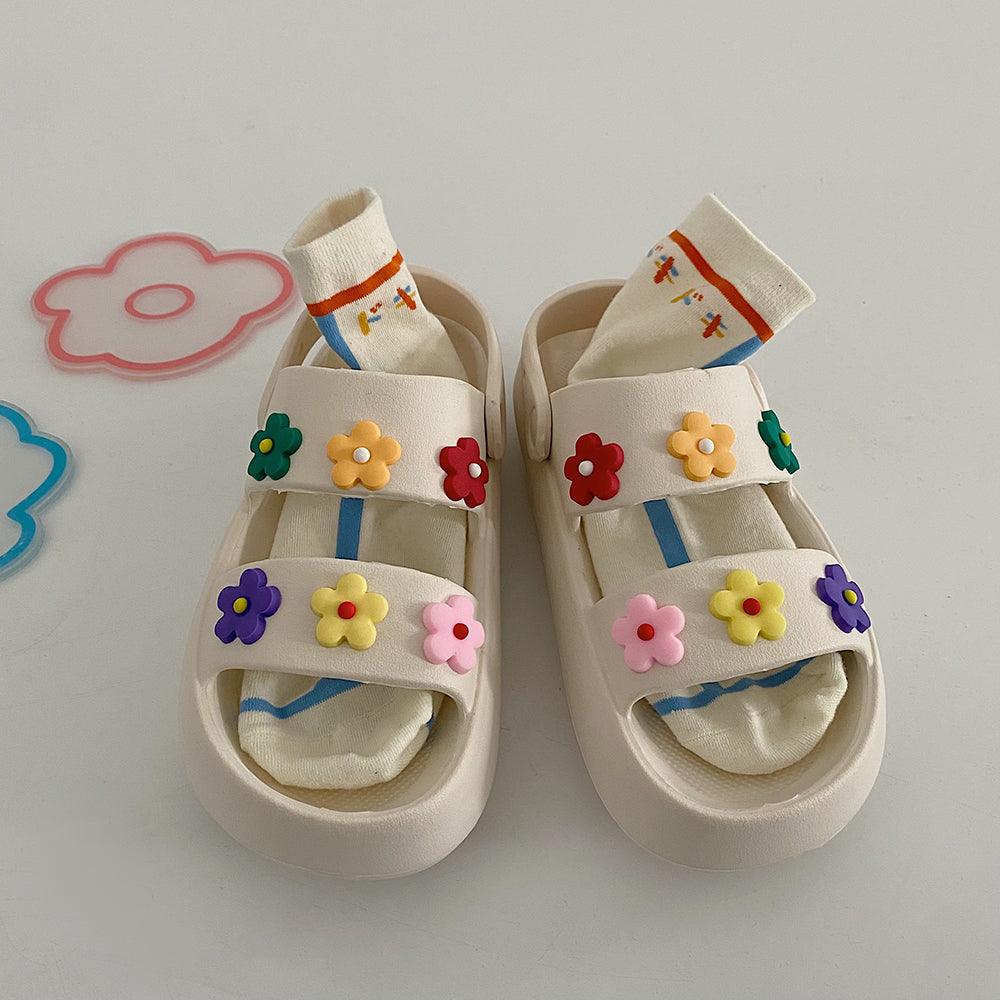 Flower Two Strap Sandals For Women