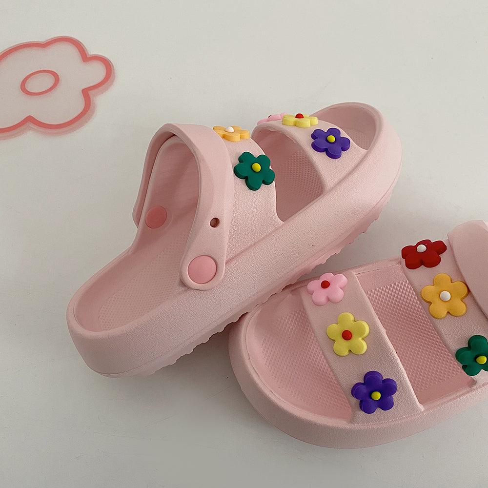 Flower Two Strap Sandals For Women